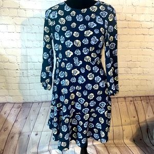 Small Loft long sleeve dress. A line. Soft silky feel. Like new. High crew neck